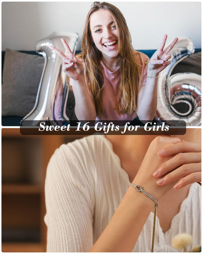Tarsus Love Knot Bracelet Birthday Jewelry, 16th/18th/21st/30th/40th/50th Birthday Gifts for Women Her Girls Female