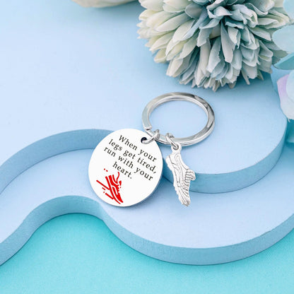 Track and Field Gifts for Runners Keychain Running Accessories for Men Cross Country Gift Running Gifts for Runners