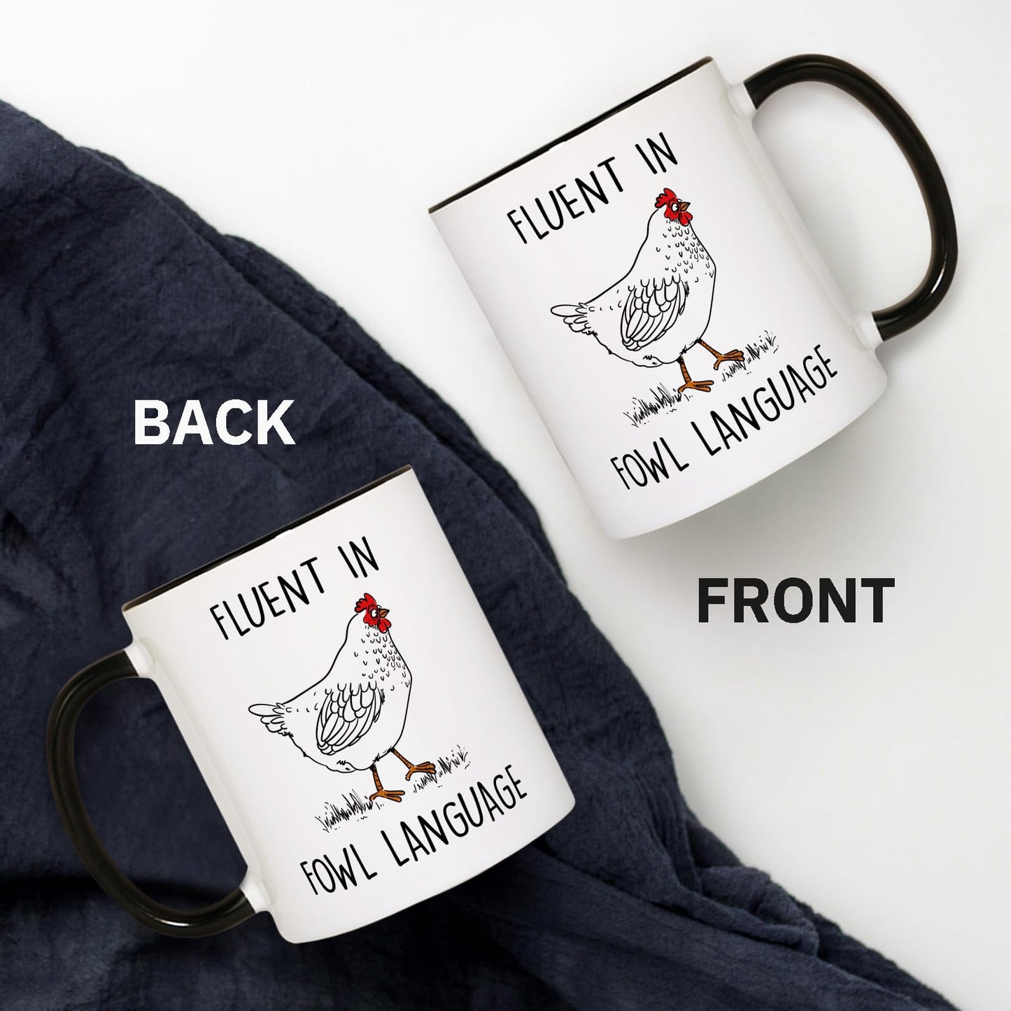 Aurahouse Chicken Gifts for Women Men, Funny Coffee Mug, Christmas Birthday Gifts for Women, White Elephant Gifts for Adults, Rooster Chickens Decor Stuff, Chicken Gift for Chicken Lovers Lady