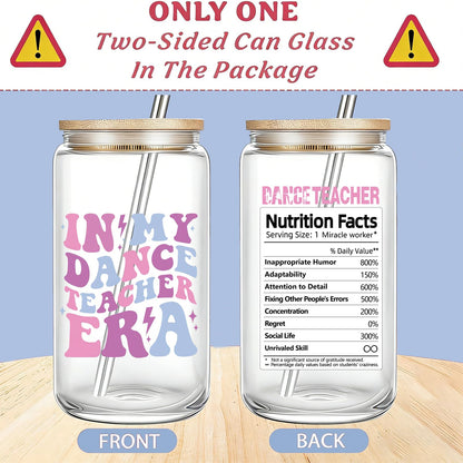 Teacher Gifts for Women Dance Teachers Appreciation Gift 16oz Dance Teacher Tumbler Unique Gifts Thank You Basket Box for Teachers Day/Retirement/Christmas