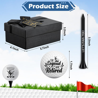 Arrowbash Retirement Golf Balls with Tees and Gift Box Funny Retirement Gifts for Dad Coworkers Golfers Husband