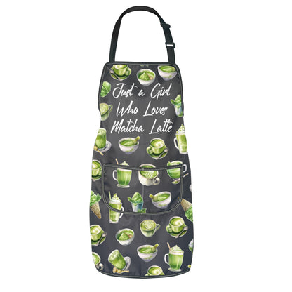 Matcha Latte Obsessed Gift Just A Girl Who Loves Matcha Latte Apron Matcha Latte Gift For Barista
