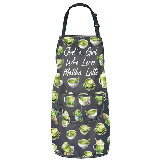 Matcha Latte Obsessed Gift Just A Girl Who Loves Matcha Latte Apron Matcha Latte Gift For Barista