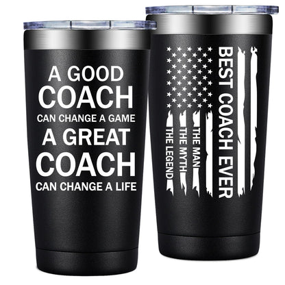 Grifarny Coach Gifts for Men - Basketball, Soccer, Football, Baseball, Softball, Gymnastics, Dance, Swim, Coaches Gifts - Best Coach Ever Tumbler Cup 20 oz
