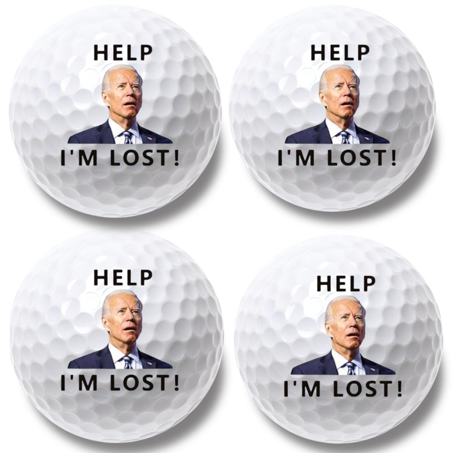 4 Pcs Funny Golf Balls for Birthday, Father’s Day Christmas Novelty Golfer Gift for Dad Coworkers Golfers Golf Lovers