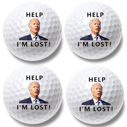 4 Pcs Funny Golf Balls for Birthday, Father’s Day Christmas Novelty Golfer Gift for Dad Coworkers Golfers Golf Lovers