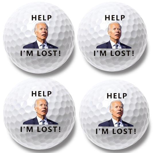 4 Pcs Funny Golf Balls for Birthday, Father’s Day Christmas Novelty Golfer Gift for Dad Coworkers Golfers Golf Lovers