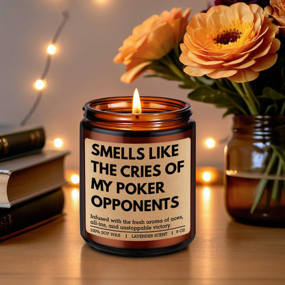 GSPY Scented Candle - Poker Gifts for Men, Women - Casino Gifts, Gambling Ideas - Game Night Decor for Adult - Funny Fathers Day, Birthday Presents for Poker Players, Card Players, Gamblers, Man, Him
