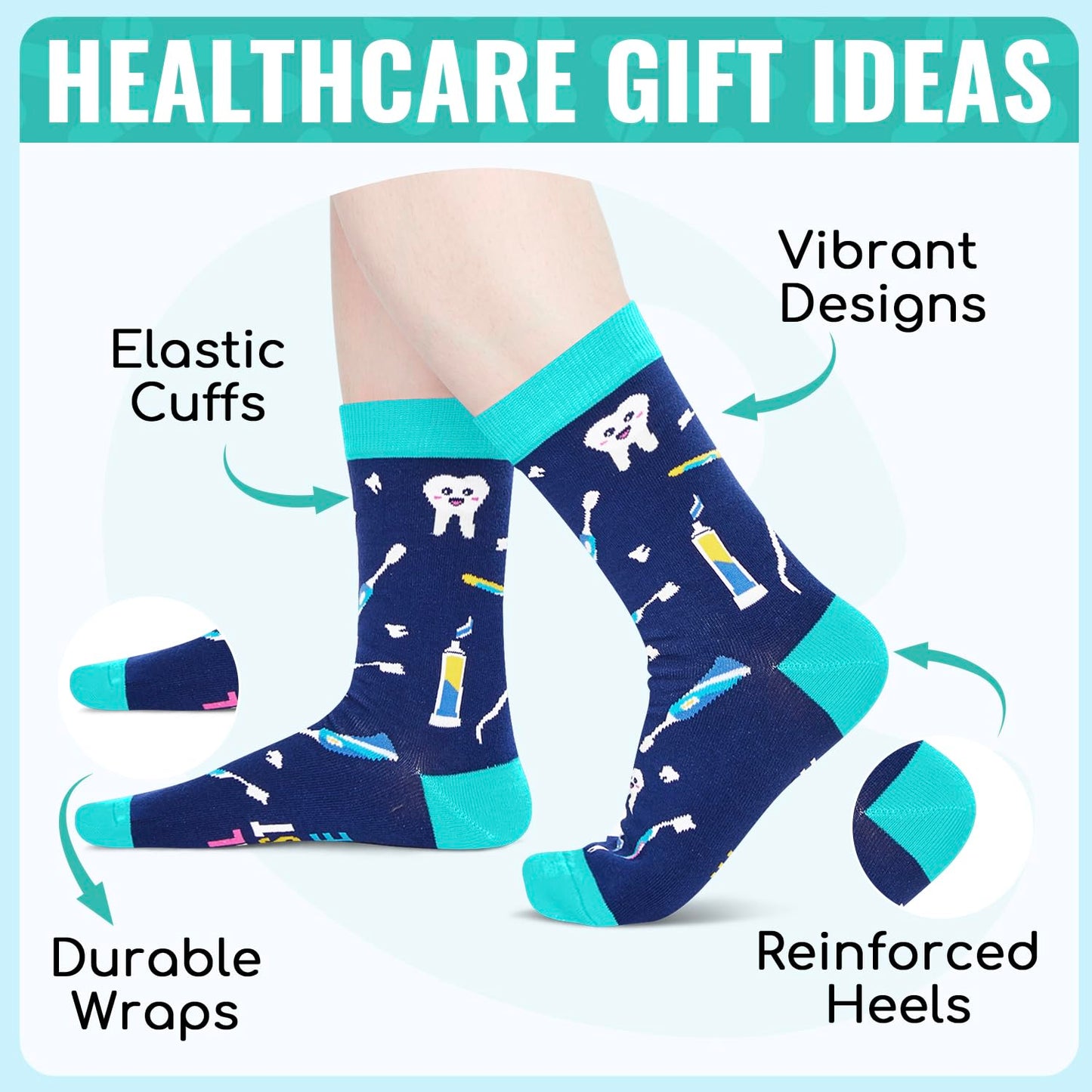 Zmart Nurses Gifts for Men Women - Doctor Pharmacist Therapists Gifts Doctors Nurses Socks