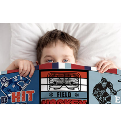 Hockey Gifts for Boys Men, Hockey Blanket for Boys 8-12, Birthday Graduation Gifts for Hockey Lovers Player Blanket 60"x50" to Keep Warm