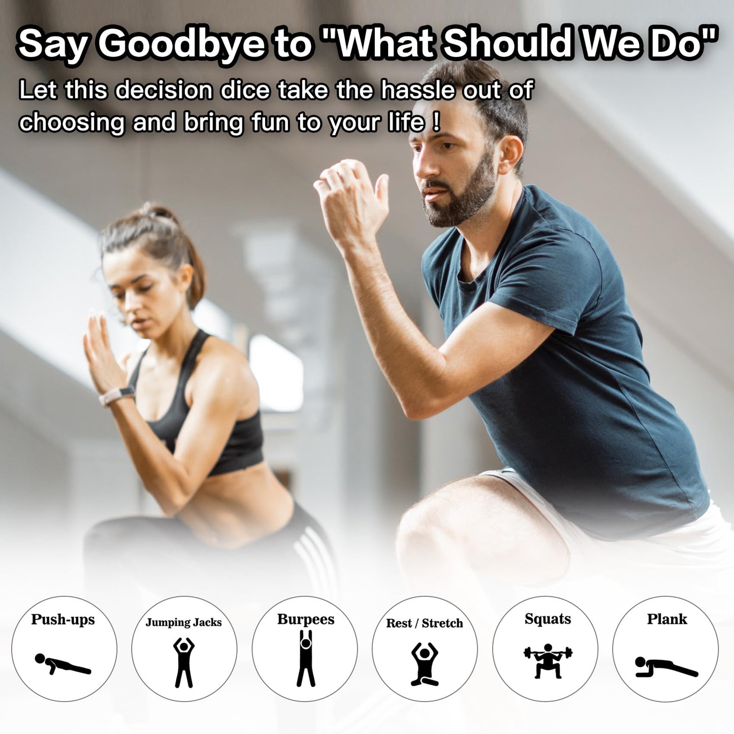 Bicfuiot Gym Gifts for Men Workout Fitness Gifts for Gym Rats Women Men Cool Fitness Lovers Stocking Stuffers Funny Exercise Gift Equipment Home Workout Accessories Gear Decision Dice