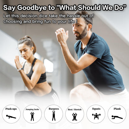 Bicfuiot Gym Gifts for Men Workout Fitness Gifts for Gym Rats Women Men Cool Fitness Lovers Stocking Stuffers Funny Exercise Gift Equipment Home Workout Accessories Gear Decision Dice