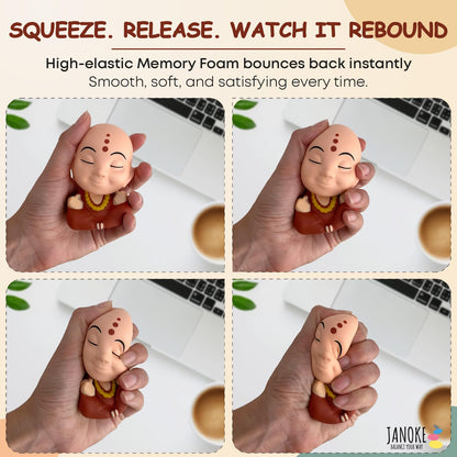 Funny Stress Balls for Adults - Zen Style Squishy Squeeze Toy, Hilarious Gag Gift for Coworkers, Men & Women – Unique Stress Relief Desk Toy