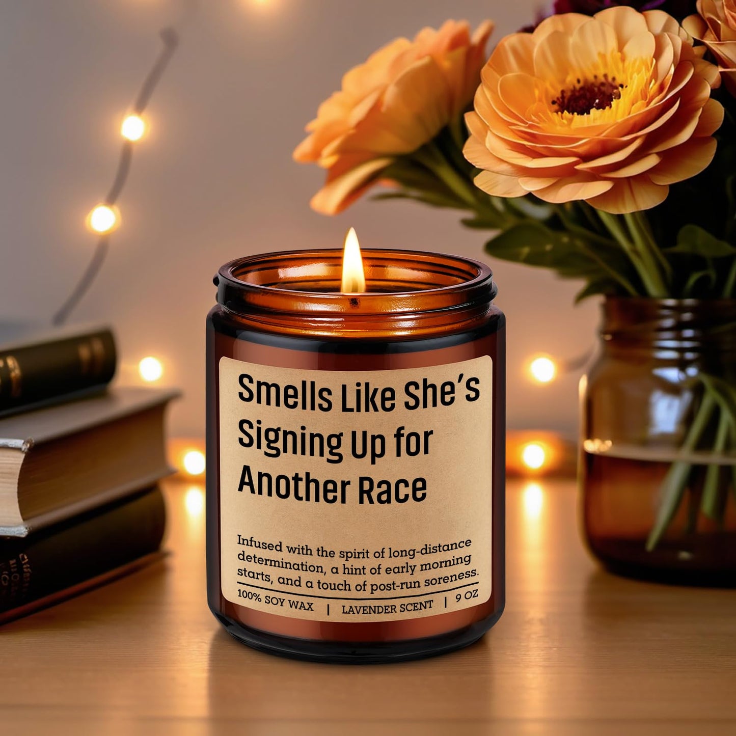 GSPY Candle, Gifts for Runners, Running Accessories for Women - Track and Field, Cross Country, 5K Run, Half Marathon Essentials - Mothers Day, Birthday, Running Gifts for Marathon Runner, Female, Mom