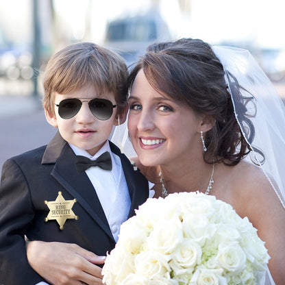 Ring Security Wedding Set - Bow Tie, Badge, Sunglasses, Earpiece, Proposal Card for Kids (1 Set)