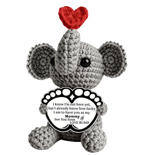 New Mom Gifts First Time Mom to Be Pregnant Expecting Mommy Birthday Gifts for Handmade Cozy Crochet Elephant Best Cute Present Boy Girl Moms Mama from Husband Baby Shower Essentials