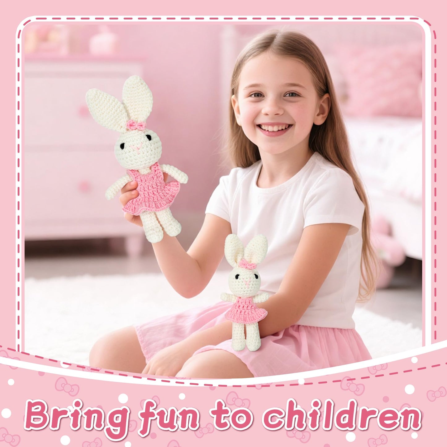 Big Sister Crochet Gifts for Girls, Big Sister Little Sister Doll Gift Set to Celebrate Little Girls Promoted to Sister, Gifts for Older Siblings of New Baby