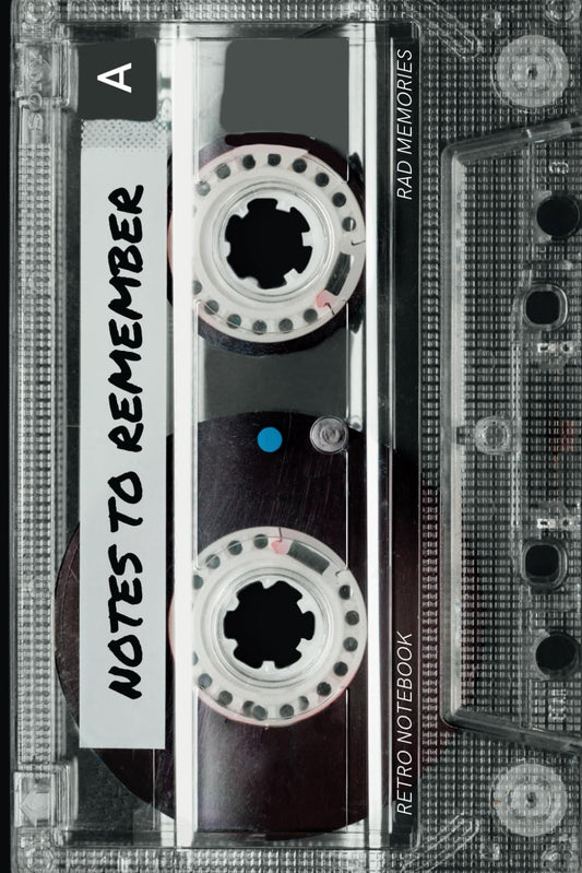 Notes to Remember Notebook: Classic Mixed Audio Clear Cassette Tape Throwback Journal / Diary with a Super Cool Retro 80s / 90s Vintage Double Sided Nostalgic Cover