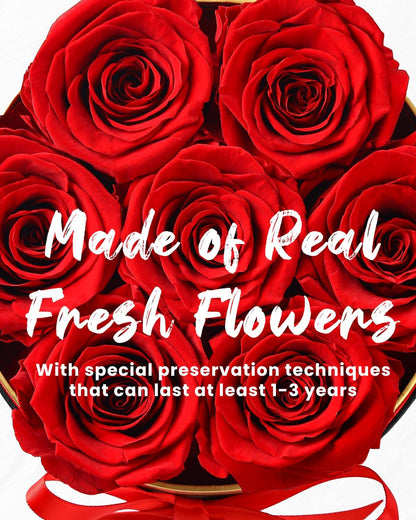 Changshunqi Forever Flowers Preserved Roses in a Box - 7 Preserved Flowers in a Box Last 2-3 Years, Rose Forever Birthday Flower Gifts for Women Her Wife Anniversary Mothers Rose Gift for Her