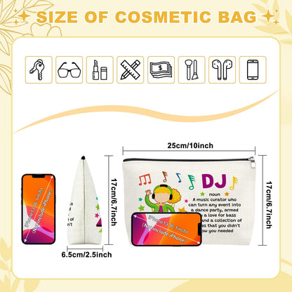 Mxrymvu Music Lover Gift Makeup Bags DJ Gifts for Women Men Disco DJ Appreciation Gift Cosmetic Bags Birthday Gifts for Musician Singer Bar Lovers Disco Lover Christmas Thanksgiving Present
