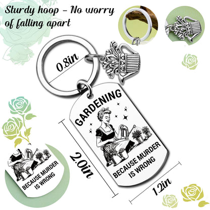 Funny Gardening Gifts for Women Unique Garden Decor Accessories Weird Stuff Birthday Christmas Retirements Gifts for Mom Nana Garden Keychain for Gardeners