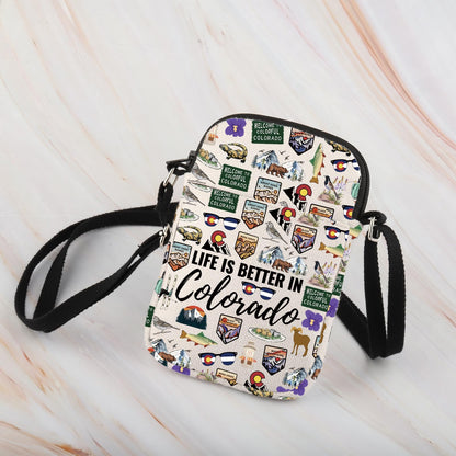 WCGXKO Colorado Travel Trip Gift Life Is Better In Colorado Crossbody Bag Colorado Vacation Souvenirs