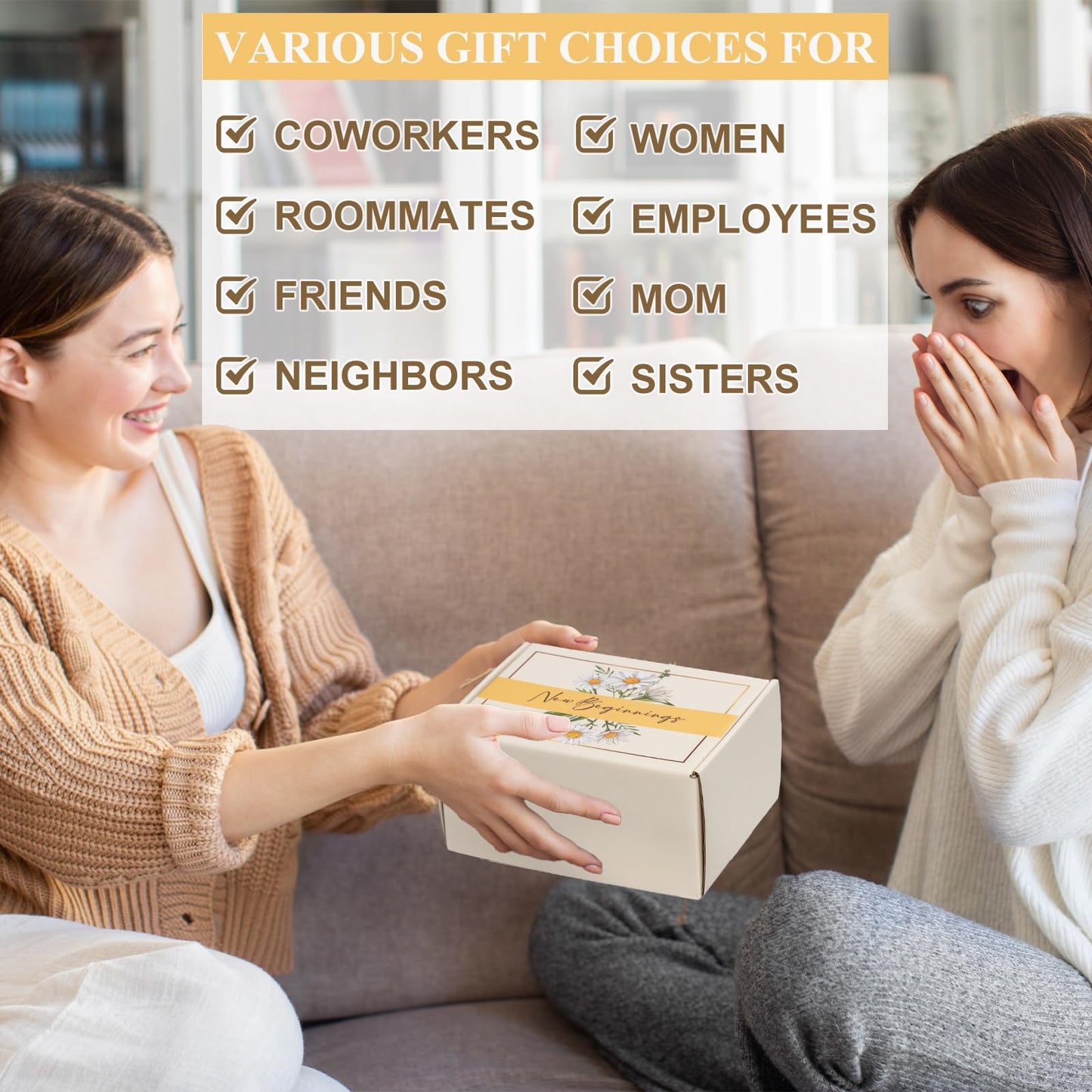 New Beginnings Gifts for Women, Farewell Gifts For Coworkers, Leaving Going Away, New Job Basket for Employee Friends Mom Sister, Goodbye, Good Luck, Graduation, Break Up, Divorce Self Care Box