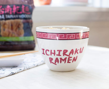 Naruto "Ichiraku Ramen Japanese Ceramic Dish Set | 16-Ounce Ramen Bowl and Chopsticks Set
