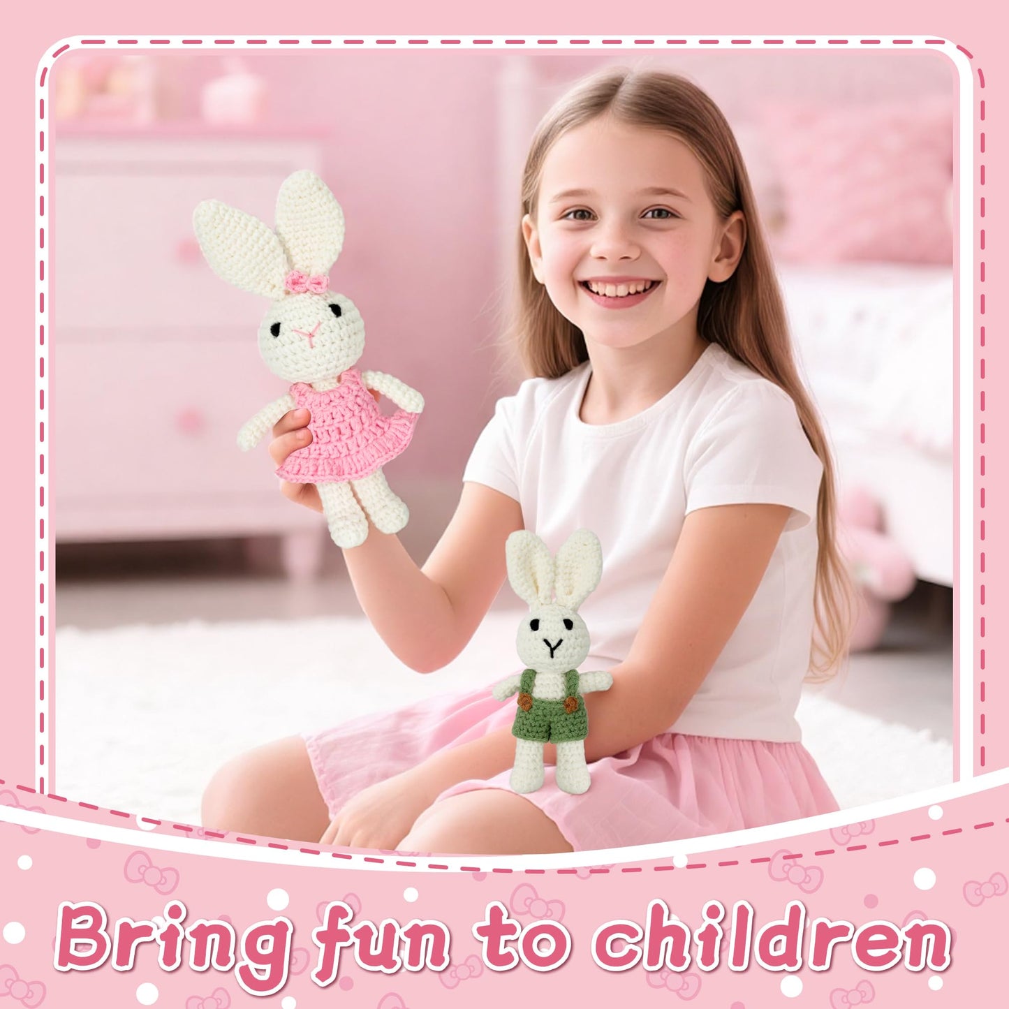 Big Sister Crochet Gifts for Girls, Big Sister Little Brother Doll Gift Set to Celebrate Little Girls Promoted to Sister, Gifts for Older Siblings of New Baby