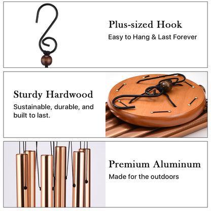 AMBOBE Memorial Wind Chimes Gifts, Sympathy Wind Chimes, Sympathy Gifts for Loss of Loved One, Bereavement Gift Baskets, Home Decor Outdoor Garden, Soothing Melodic Tones for Grieving Hearts