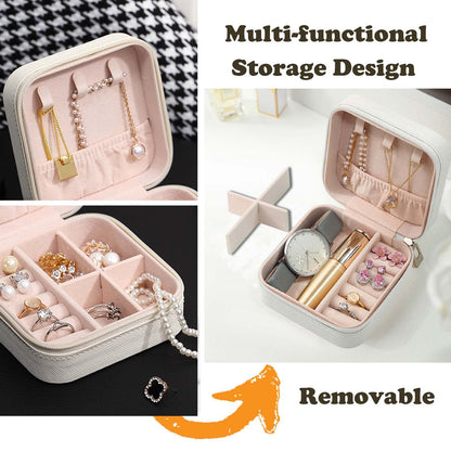 Travel Jewelry Case Bridesmaid Gifts Box,6 Pack Small Jewelry Box Mini Jewelry Organizer,PU Leather Portable Earring Storage Box for Women Girls Bridesmaid Proposal Gifts