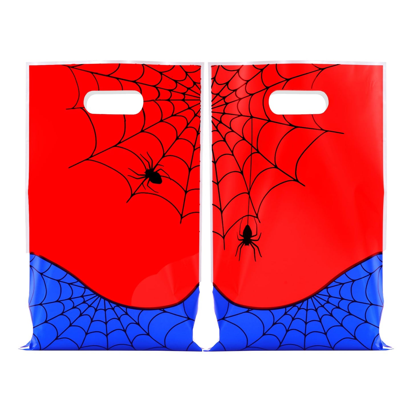 24 Pcs Small Gift Bags Bulk, Spider Web Gift Bag Party Favor Bags Treat Bags Double-sided Candy Bags for Party Favors Goody Bags Plastic Goodie Bags for Birthday Party for Spider Theme Decorations