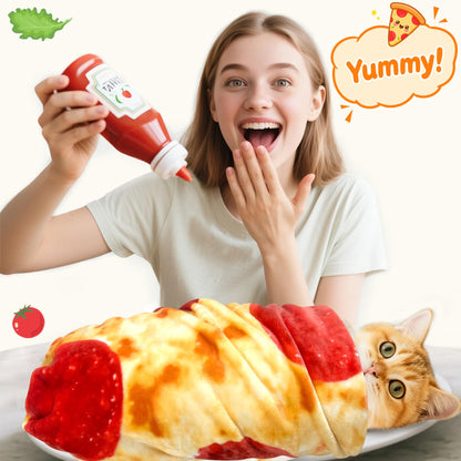 CASOFU Baby Pizzas Swaddle Blanket, Funny Blankets Gag Gifts for Baby Shower Boy Girl Toddler Newborn, 285 GSM Soft Flannel Food Novelty Blanket White Elephant Gifts for Toddler (Flaming, 36 inches)
