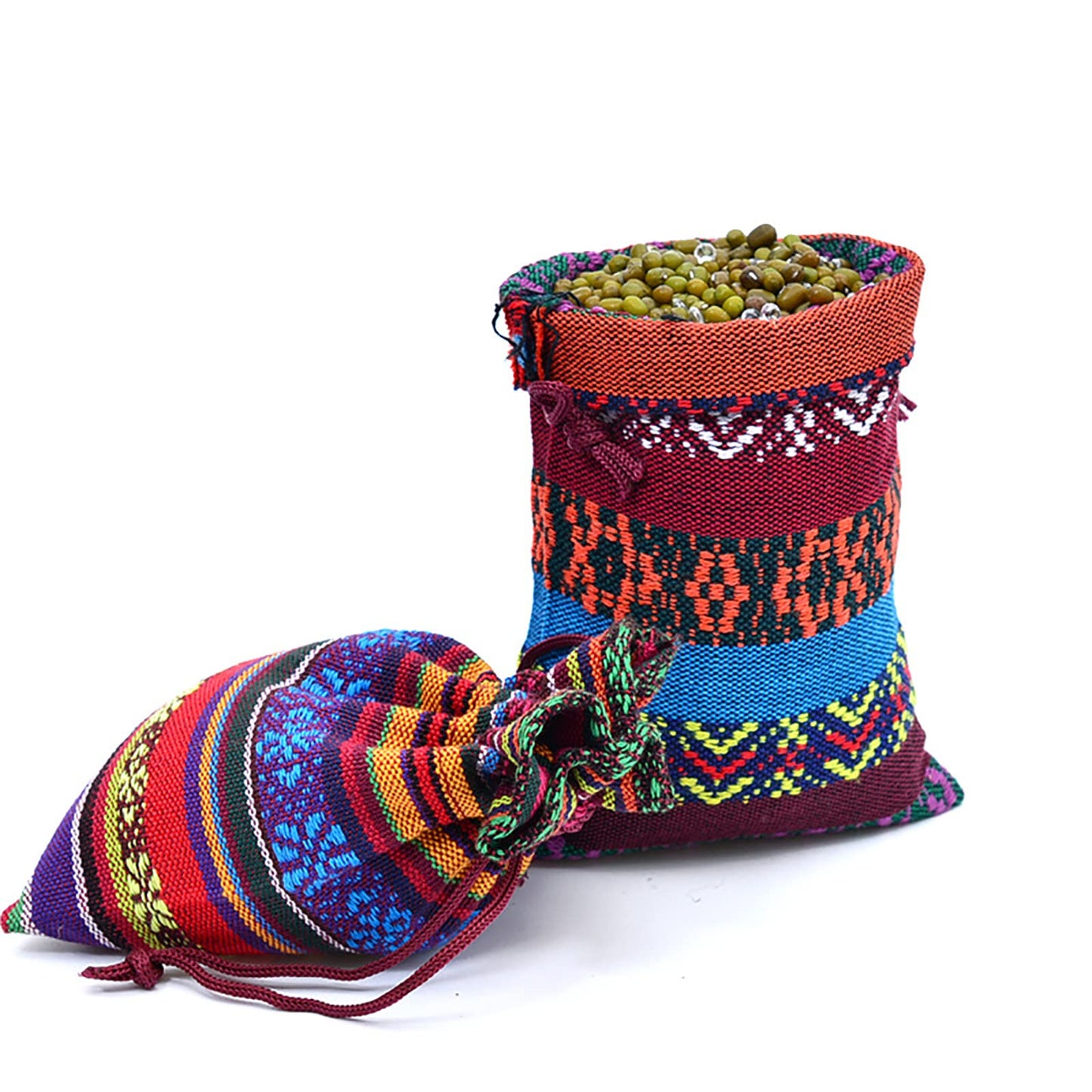 30 Pack Mexican Fiesta Mini Drawstring Gift Bag Egyptian Style Jewelry Coin Pouches Cotton Linen Muslin Burlap Bags for Candy Mexican Themed Fiesta Loteria Party Decorations
