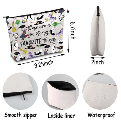 ENSIANTH Musical Inspired Cosmetic Bag Mary Lover Gift Practically Perfect in Every Way Makeup Bag Musical Gift (Poppins thing MU)