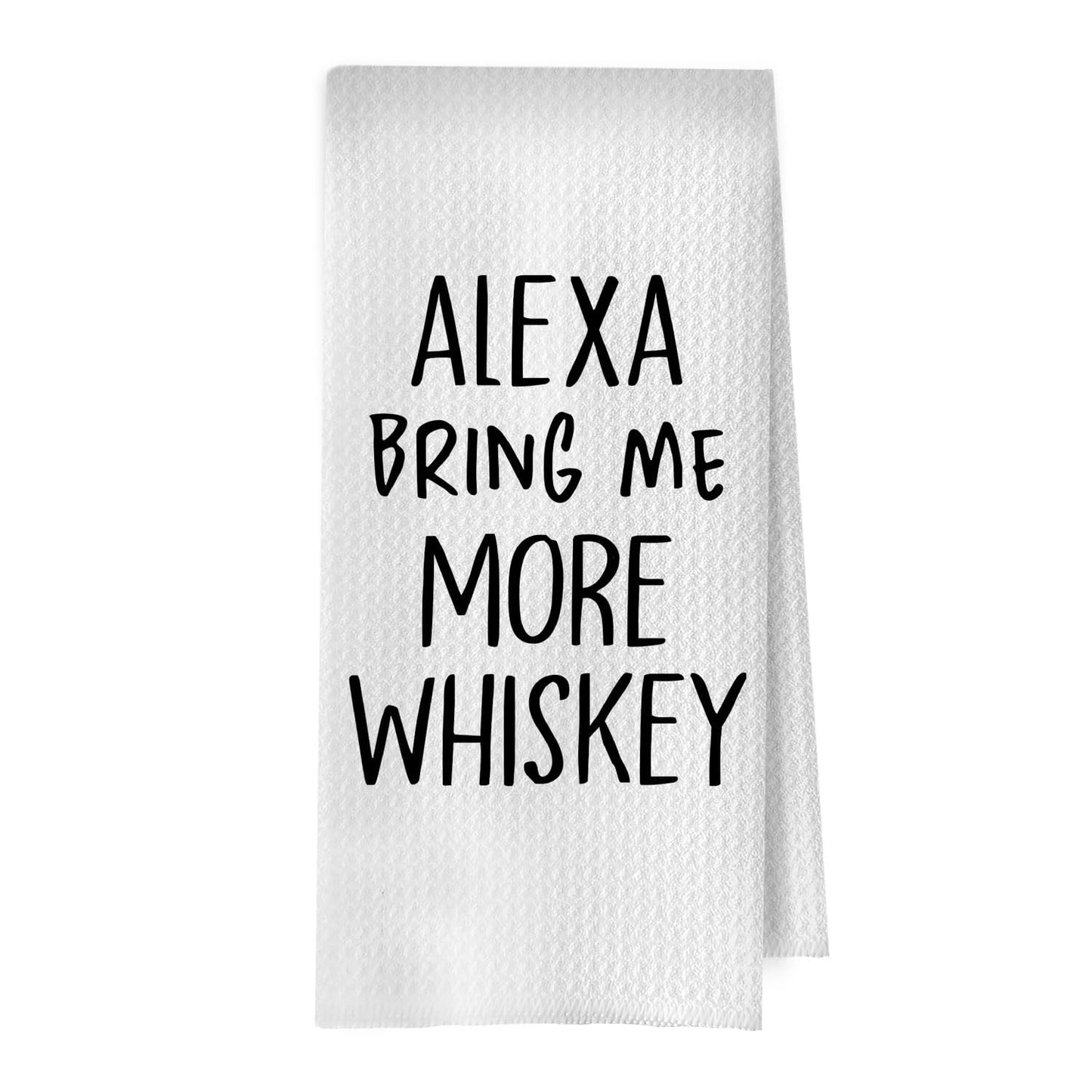 Whiskey Gifts Kitchen Towels - Funny Bartender Gifts Waffle Decorative Dish Towels, Whiskey Gift Hand Towel, Alcohol Gift Tea Towel for Bar Cart Decor, 16×24 Inches