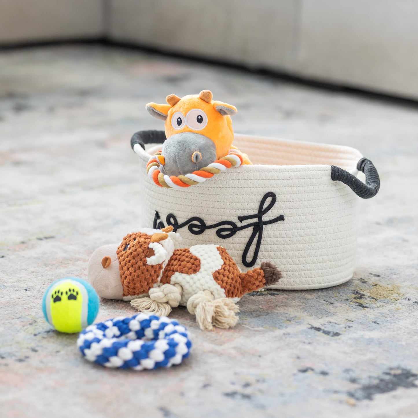 New Puppy Gift Basket - Premium Puppy Starter Kit and Dog Gift Basket with Dog Toys - Perfect Doggie Birthday Gifts and Puppy Necessities with Pet Toy Basket.