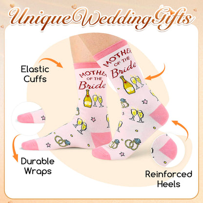 HAPPYPOP Wedding Gifts for Bride Groom - Mother & Father of the Bride & Groom Wedding Socks
