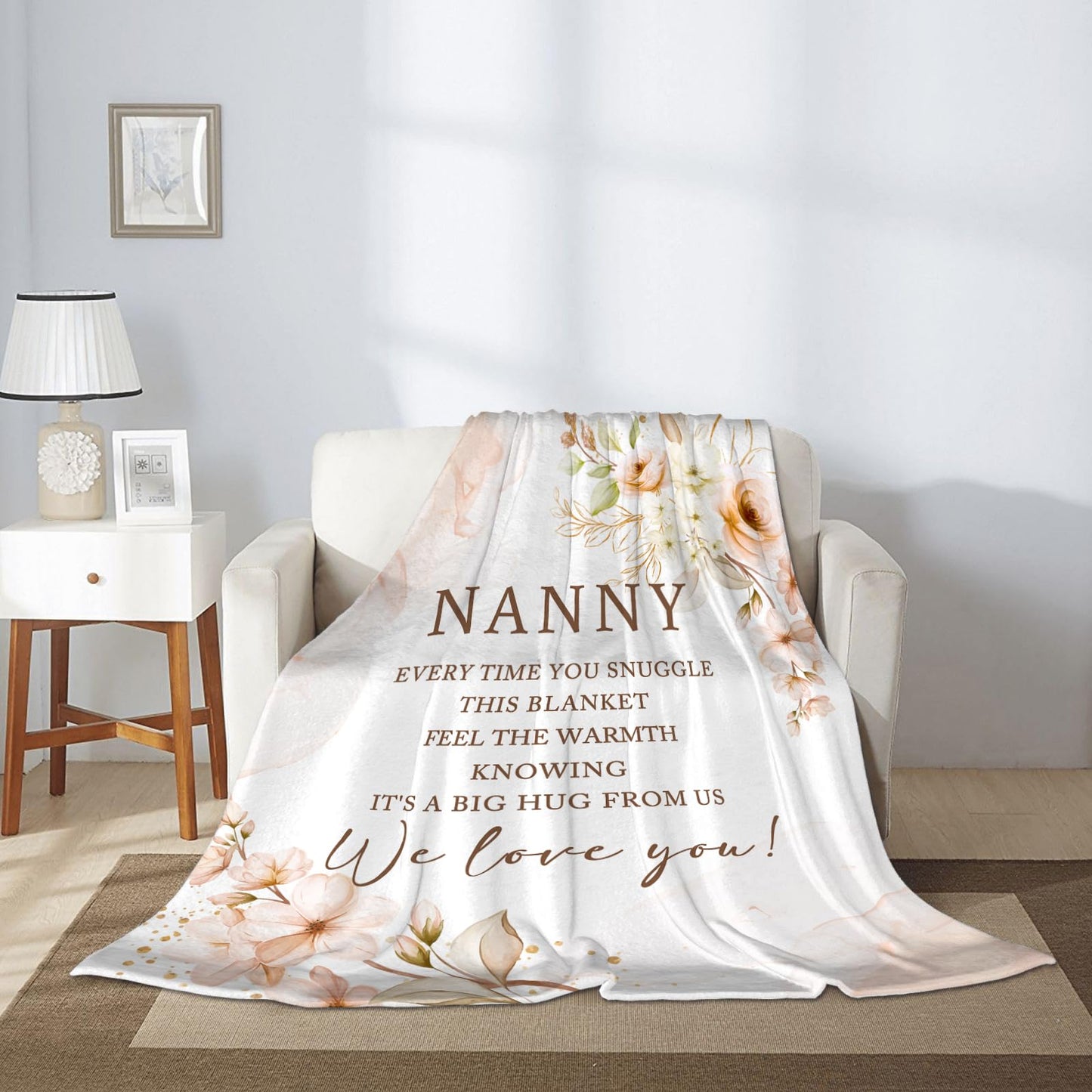 Nanny Gifts for Grandma, Gifts for Nanny, Nanny Blanket 60" x 50", Nanny Birthday Gifts, Nanny Gifts for Mother's Day, Nanny Gifts, Gifts for Nanny from Grandkids, Nanny Gifts for Christmas