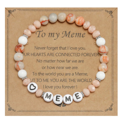 HUTIMY Meme Gift Grandma Women from Grandson Birthday Best Mothers Day Funny Meme Bracelet