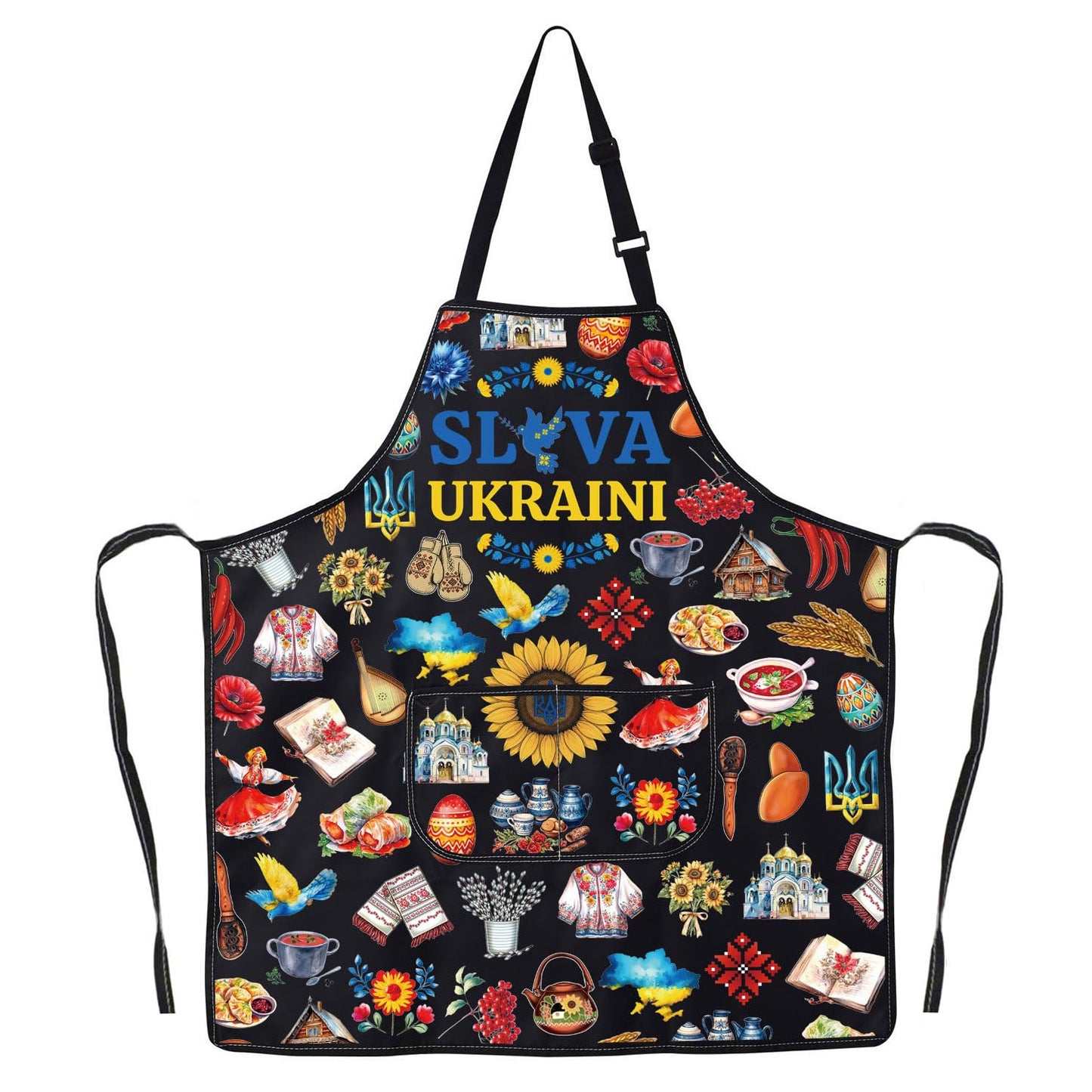 JNIAP Ukraine Kitchen Apron Ukrainian Gifts Ukrainian Cooking Aprons Ukraine Symbol Apron