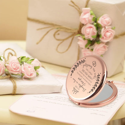 Soulpetals Daughter in Law Gifts Compact Mirror for Daughter in Law Gifts from Mother in Law for Wedding Day Birthday Christmas