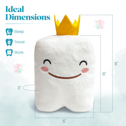 Cairn Tooth Fairy Pillow for Boys and Girls - Soft Plush Tooth Fairy Box Alternative with Pocket - Modern Keepsake Gift for Kids Losing Teeth - Squishable Stuffed Animal Co