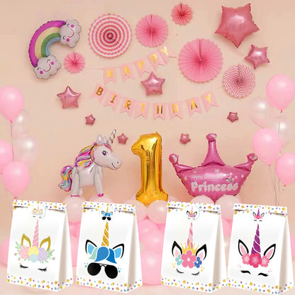24pc Unicorn Candy Bags - Unicorn Party Favor Bags for Girls' Birthday Decorations