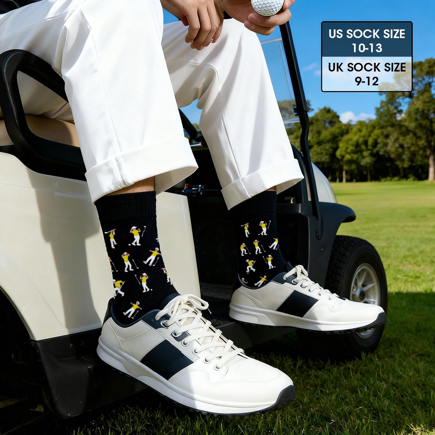 Funny Golf Socks for Men | Hilarious Gifts for Him, Golf Accessories & Themed Gifts for Golfers (Size 10-13)
