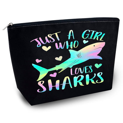 Shark Gifts for Women Sharks Themed Gifts for Women Shark Bag Sharks Week Bag Travel Toiletry Bags Graduation Gift Ideas for Daughter Sister Bestie Friends
