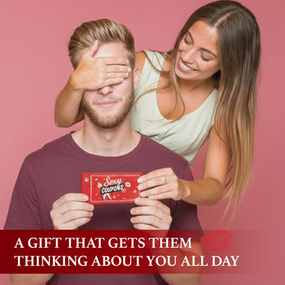 Sexy Coupon Book For Him - 31 Coupons, Spicy Gifts For Him, Boyfriend, Husband, Fiance, Naughty, Fun, Intimate Gifts For Him, Adults, Sexy Time Stocking Stuffers, Date Night Ideas For Couple