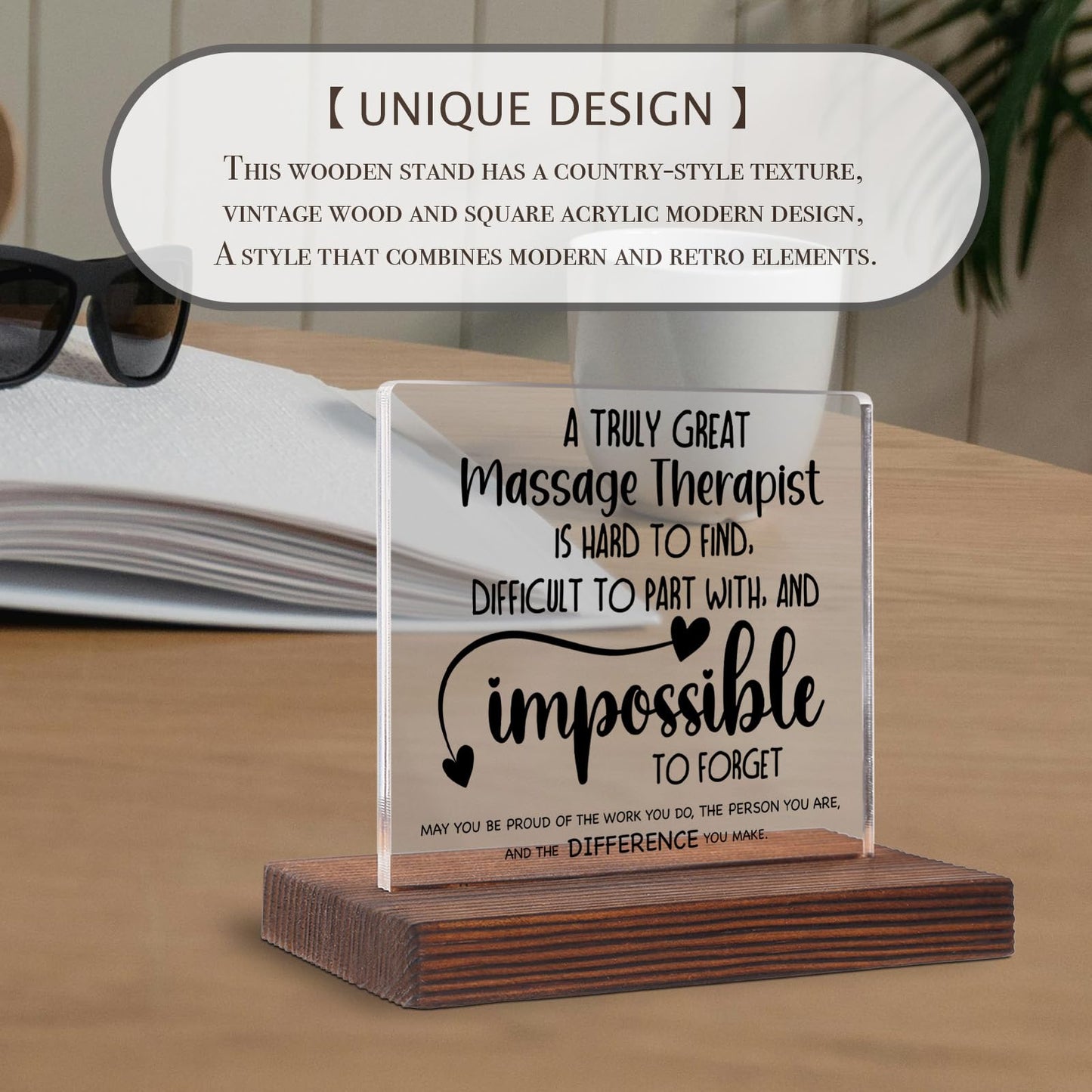 Massage Therapist Office Decor, Massage Therapy Gifts for Women Men Appreciation Thank You Gifts Decorative Signs Plaques ABC93
