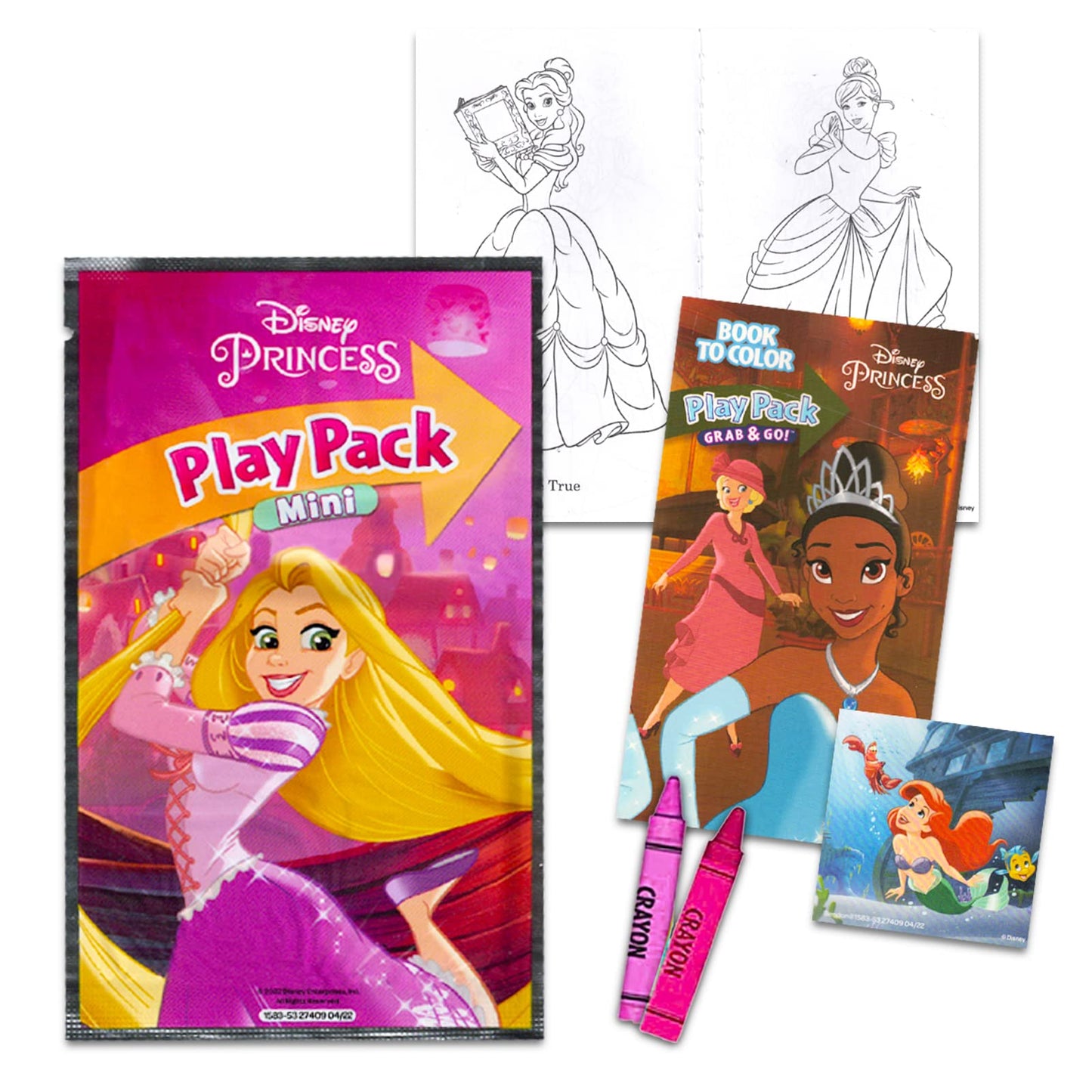 Disney Princess Travel Bag Activity Bundle - Tote Bag Set for Kids with Coloring Book, Princess Stickers, and More (Disney Princess Bag for Girls)