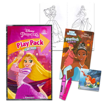Disney Princess Travel Bag Activity Bundle - Tote Bag Set for Kids with Coloring Book, Princess Stickers, and More (Disney Princess Bag for Girls)